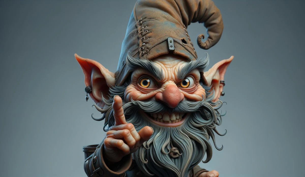 Ilustración de duende travieso en el bosque