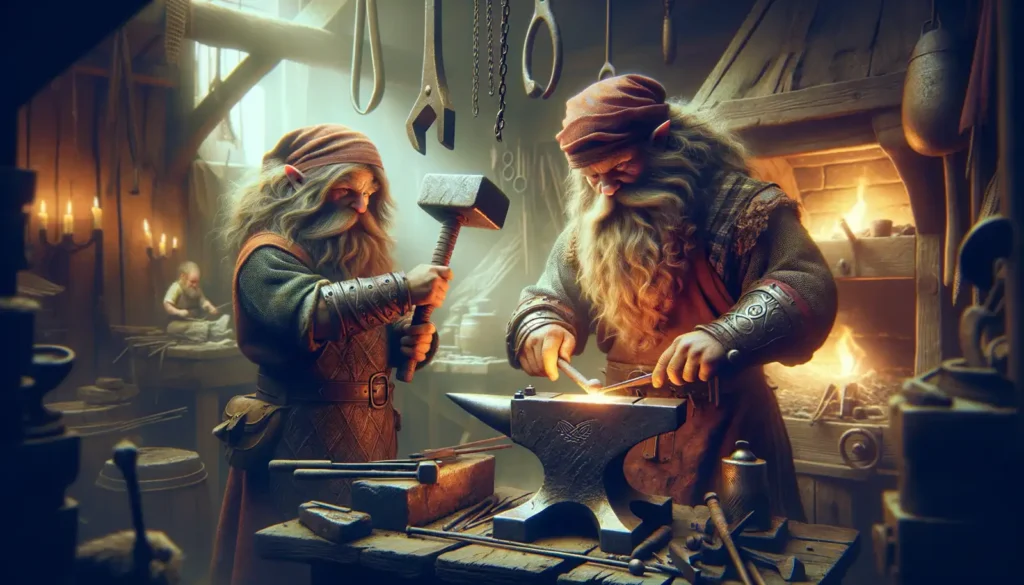 IMAGEN DE LOS ENANOS BROKK Y SINDRI